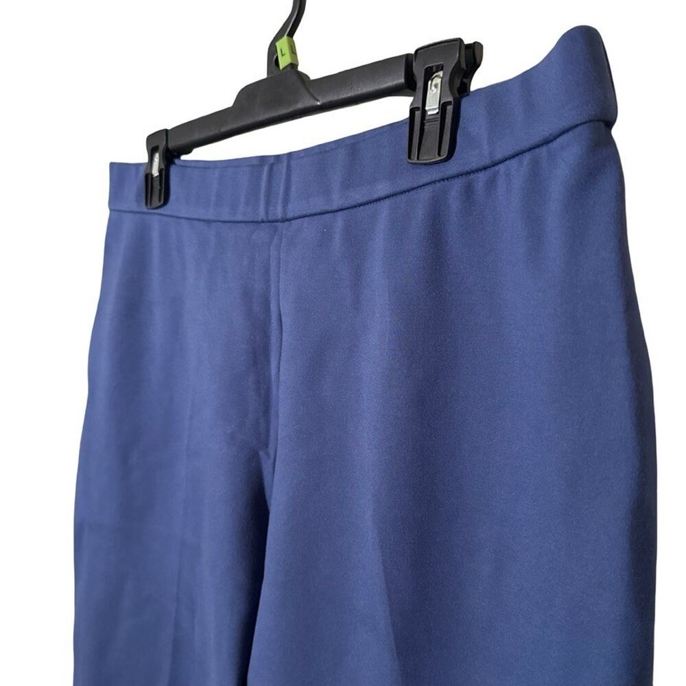 Susan Graver Ponte Thick Knit Elastic Waist Pull On Blue Pants sz Petite L - Picture 14 of 16